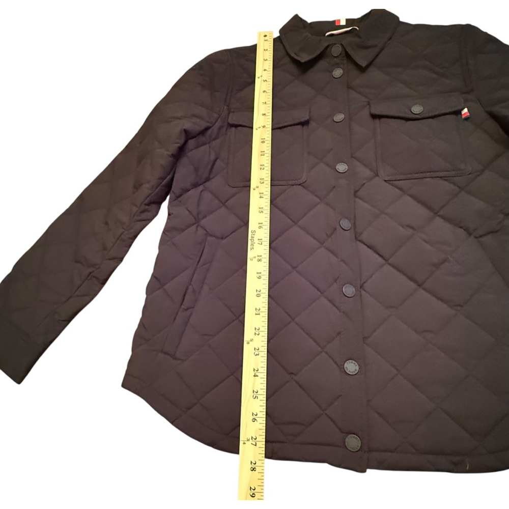 NWT Women's Tommy Hilfiger Quilted Shacket L Black - Picture 13 of 14